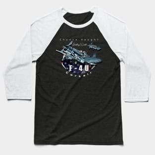 Chance Vought F4-U Vintage American Aircraft Baseball T-Shirt